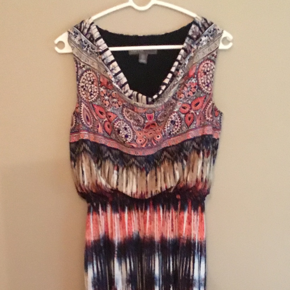 GUC, Donna Ricco Multicolored Maxi Dress, Size 6